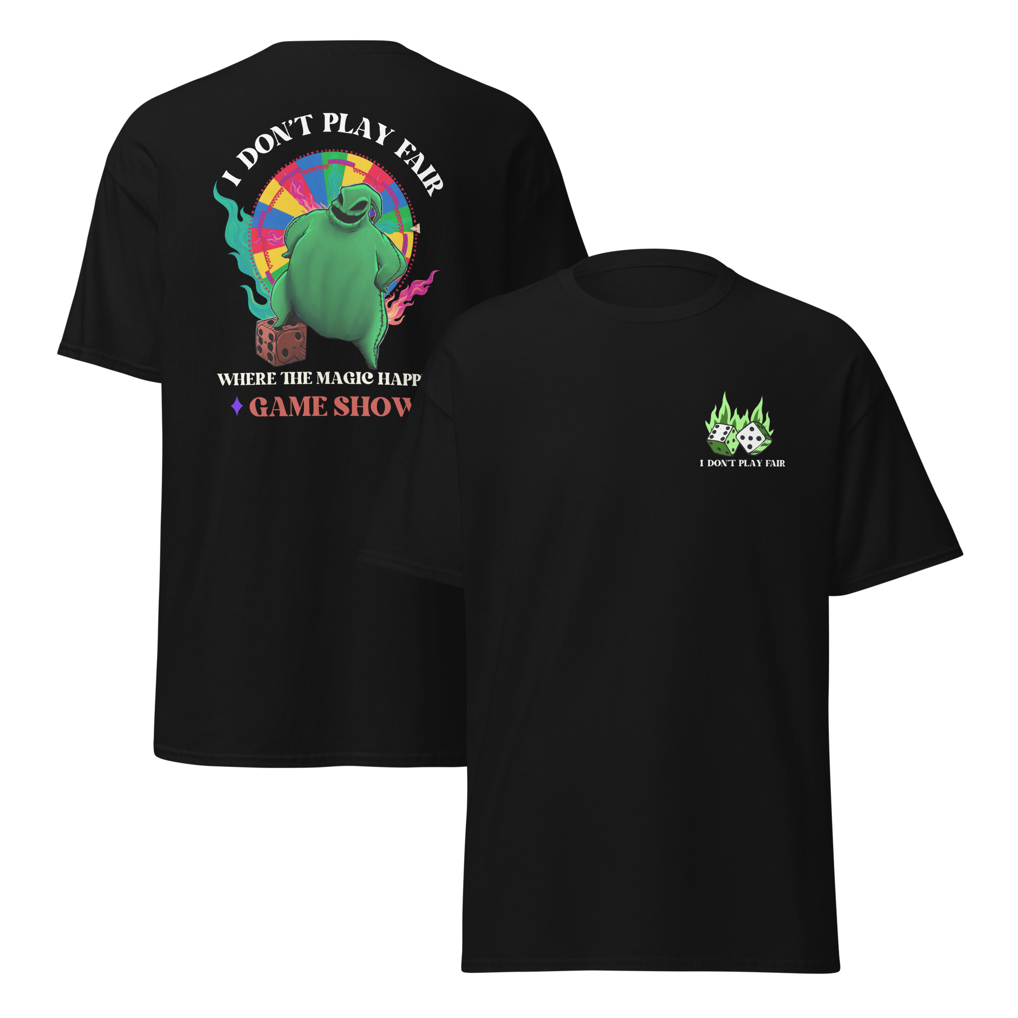 Printed Wheel of Fates Game Show Tee