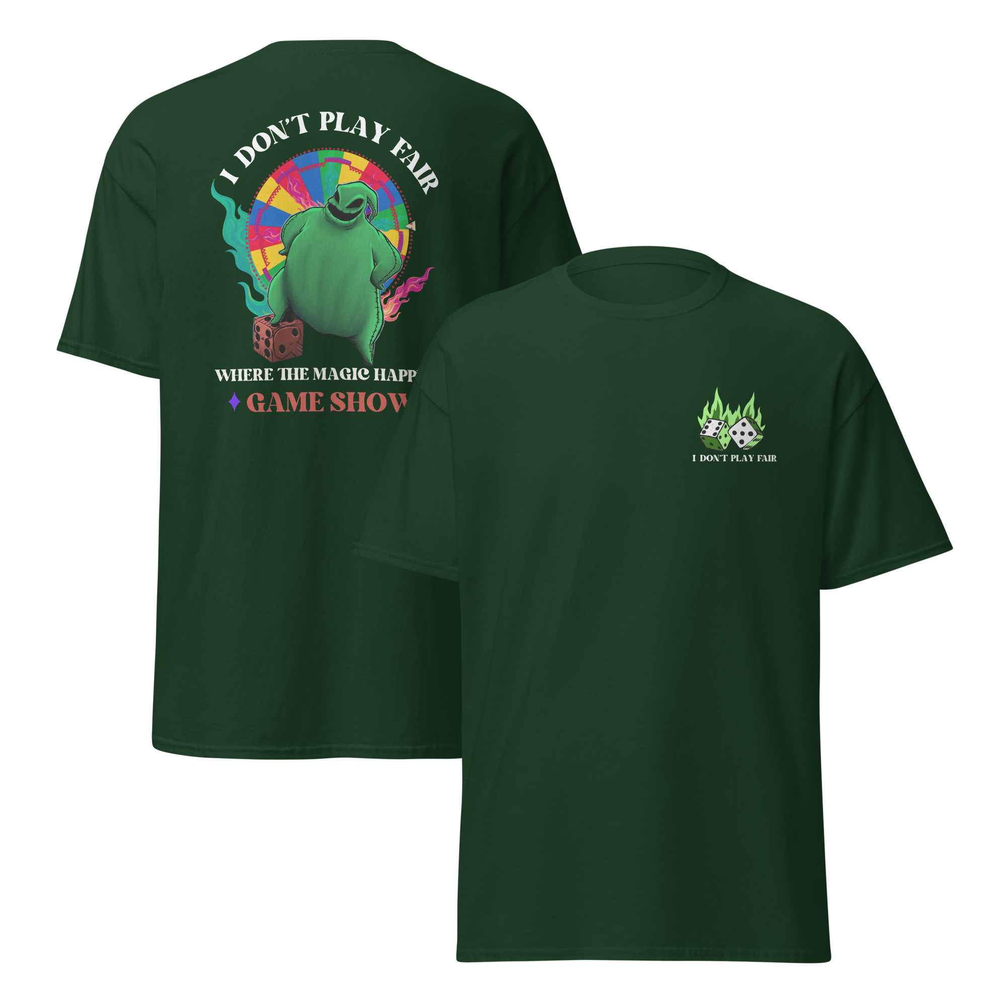 Printed Wheel of Fates Game Show Tee - Image 11