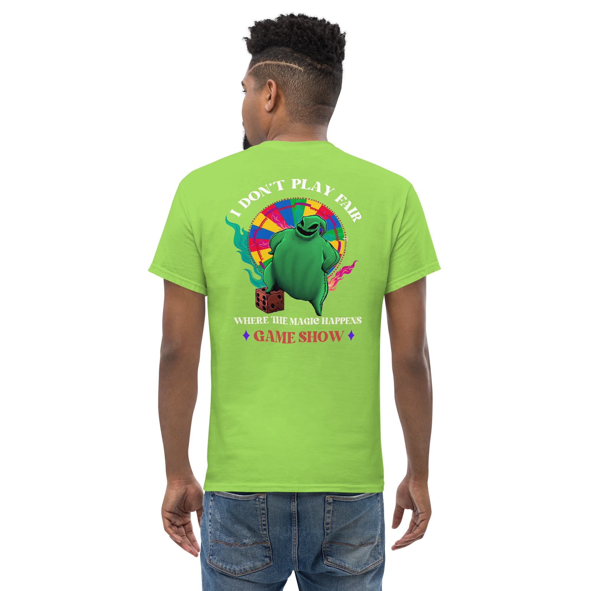 Printed Wheel of Fates Game Show Tee - Image 5