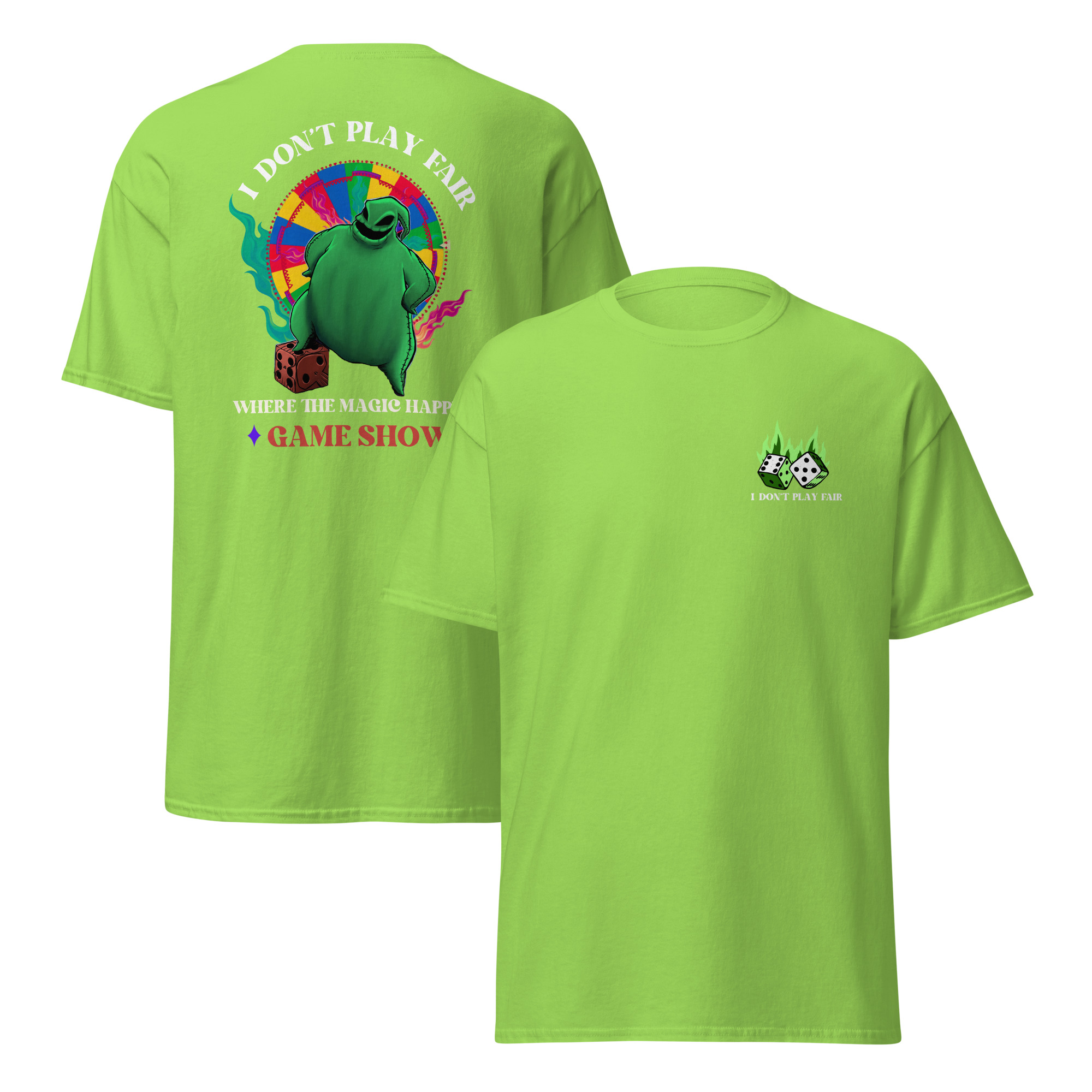 Printed Wheel of Fates Game Show Tee - Image 12