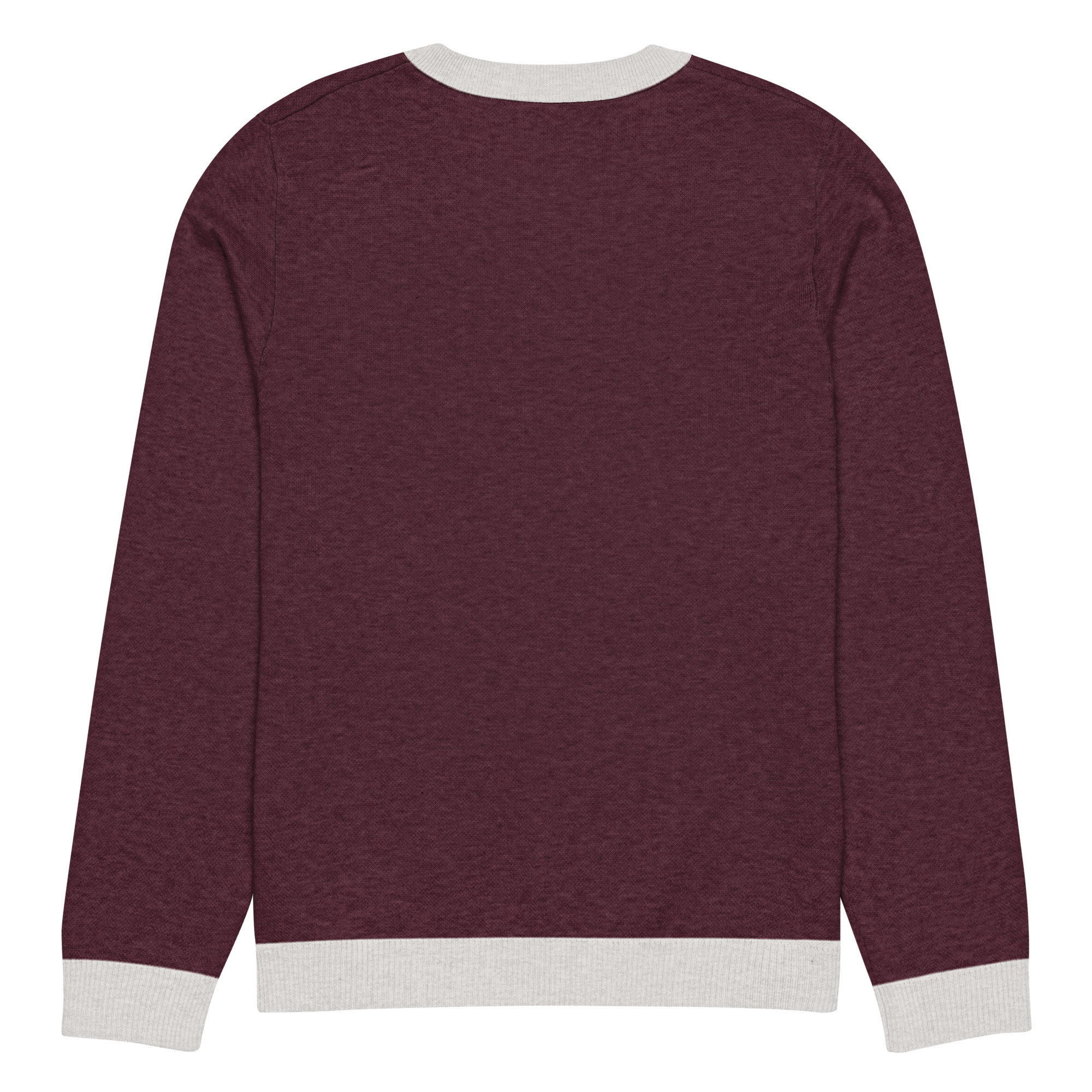 happy christmas Knitted Sweater - Burgundy - Image 10