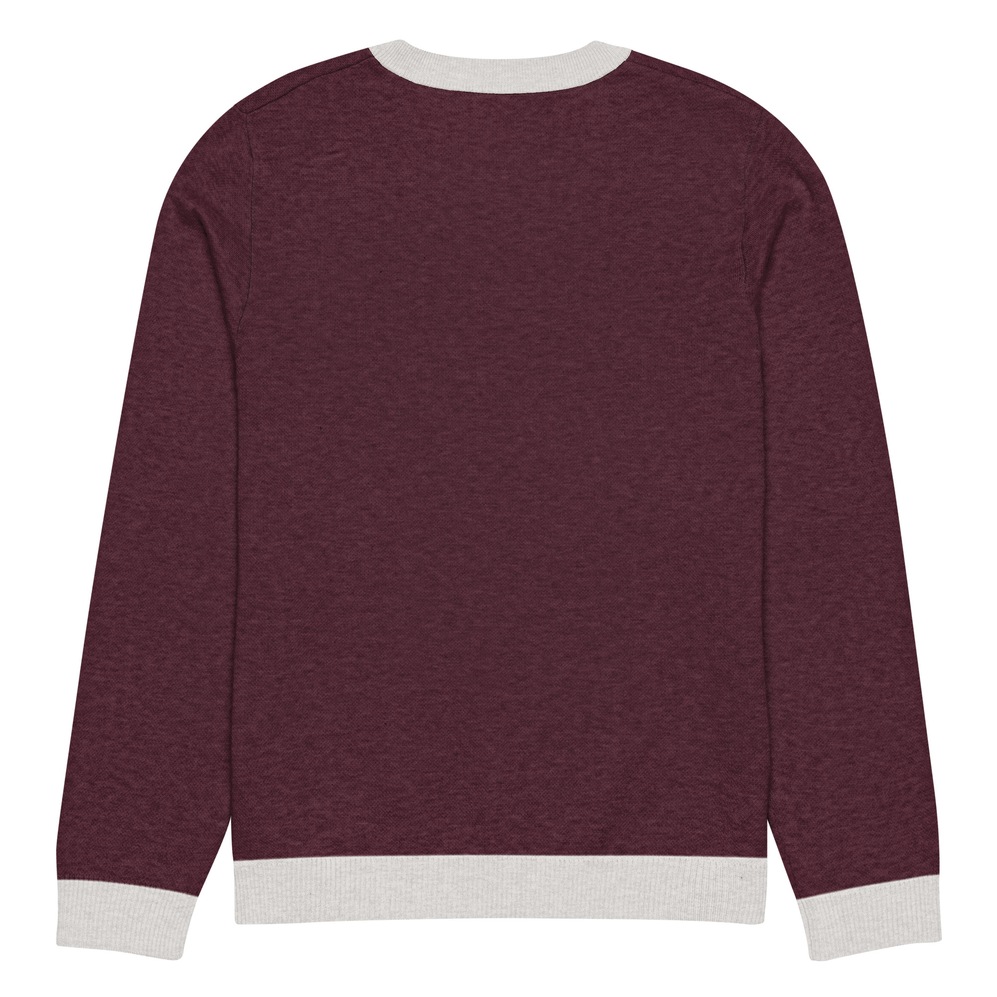 happy christmas Knitted Sweater - Burgundy - Image 8