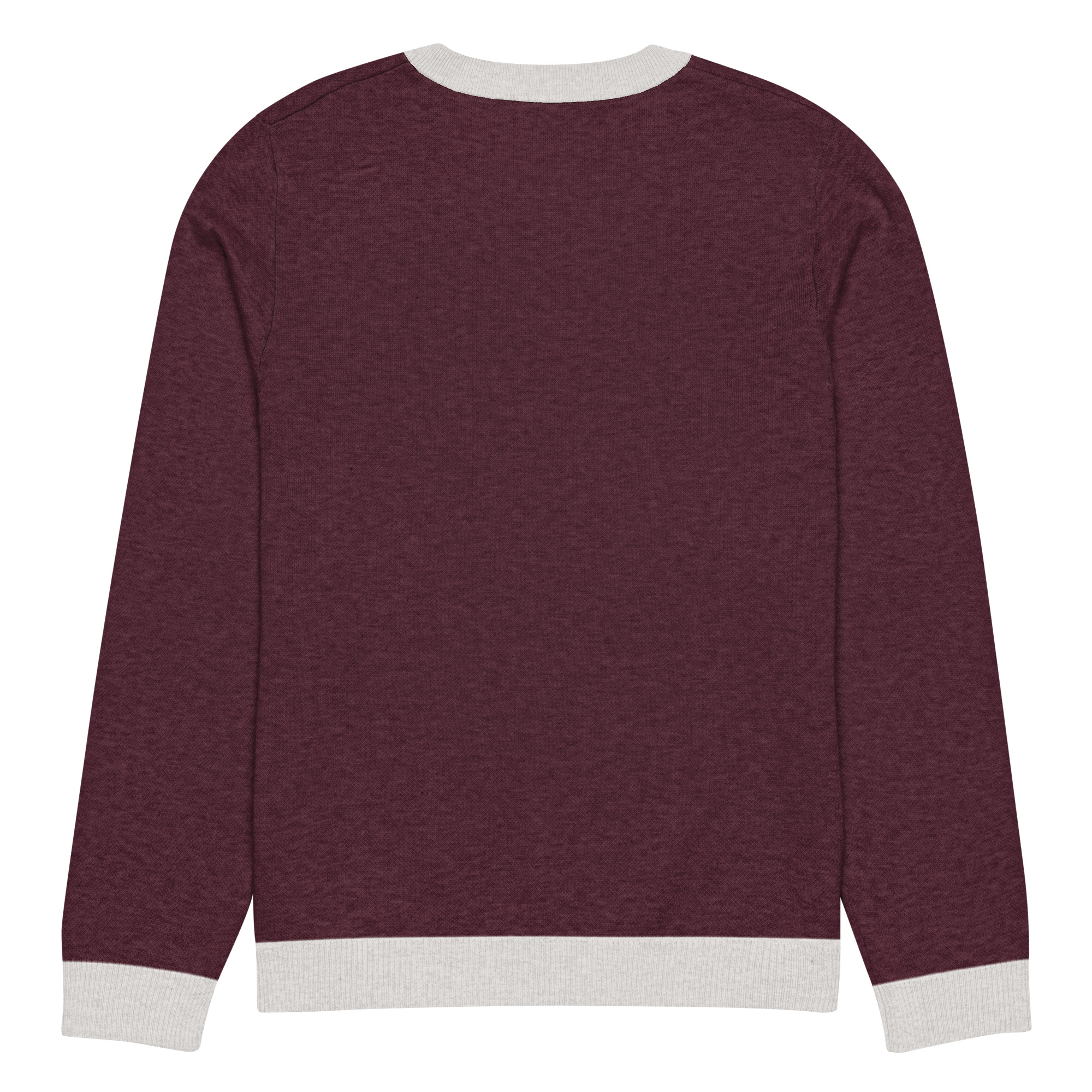 happy christmas Knitted Sweater - Burgundy - Image 14