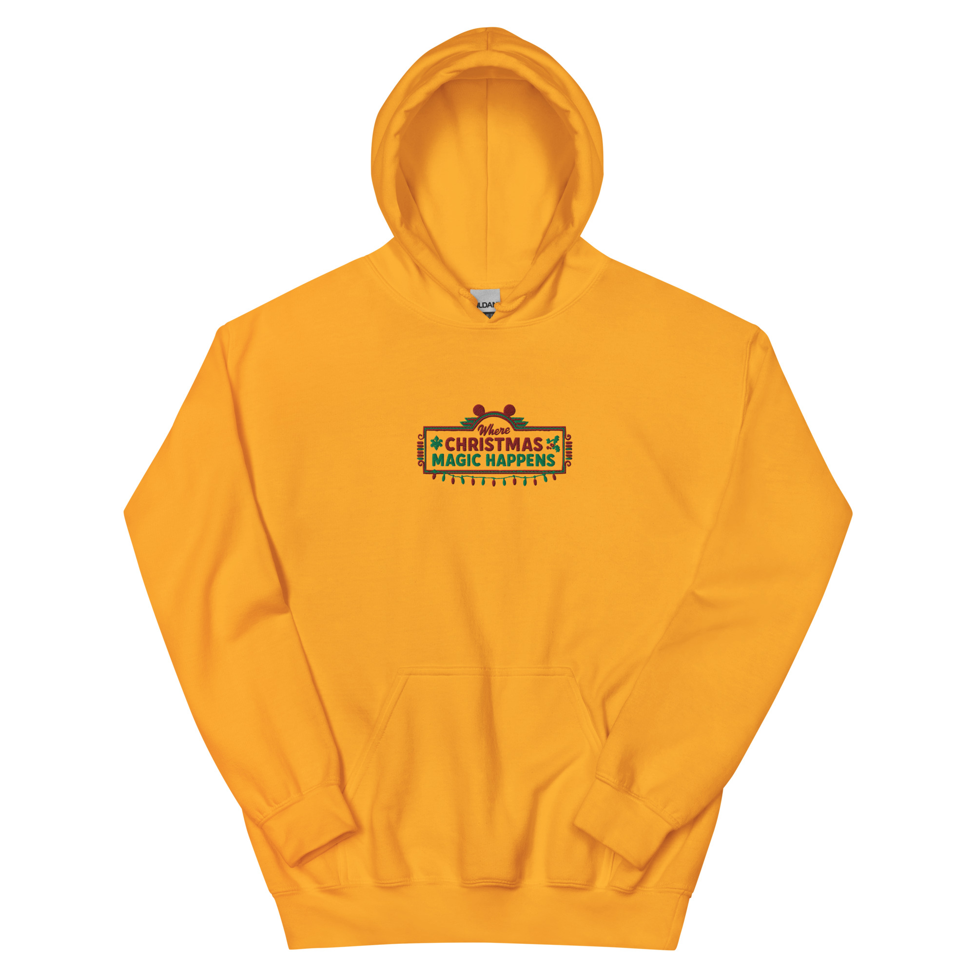 Where the Christmas Magic Happens Embroidered Hoodie - Image 7