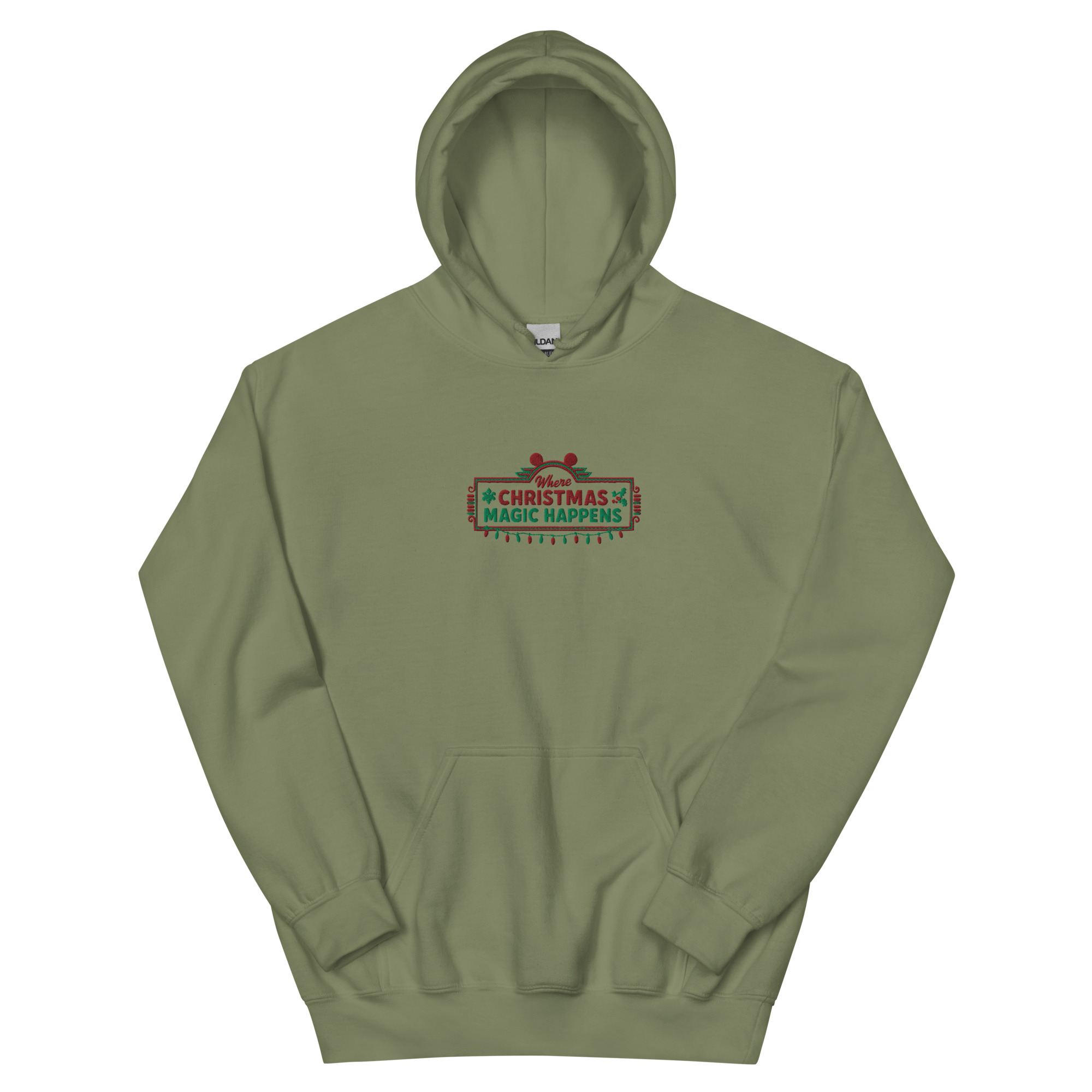 Where the Christmas Magic Happens Embroidered Hoodie - Image 5