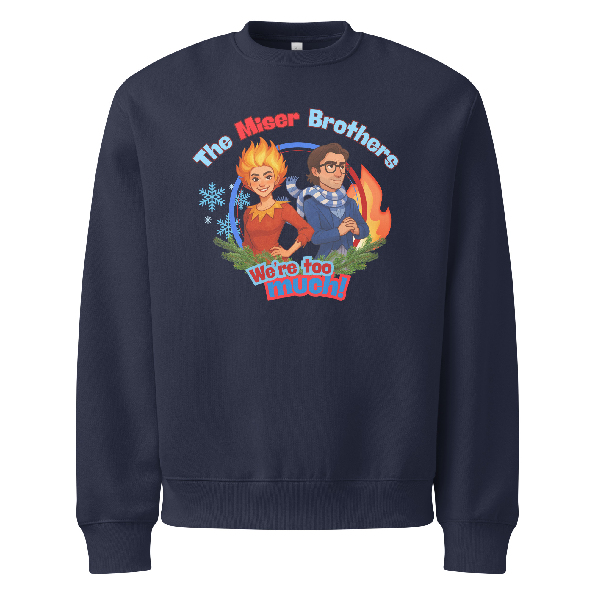 Miser Brothers Christmas Printed Crewneck